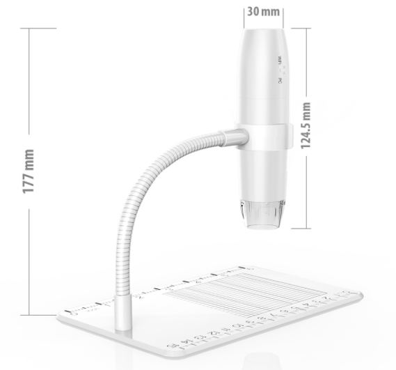WiFi mikroskop - 2MP, 1000X, 8 LED, App (IOS, Android, PC)