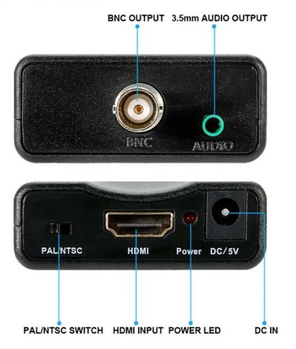HDMI konverter - HDMI til BNC (analog)