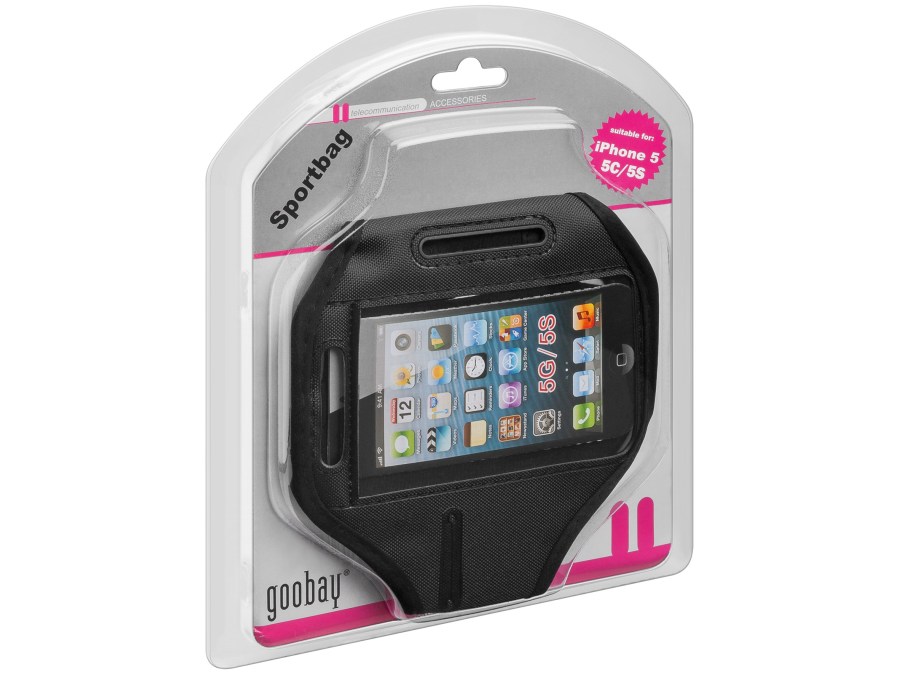 Sport armhylster - 4" til bl.a. iPhone 5/5C/5S/SE, Sort