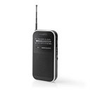 Bærbar FM-radio - AM/FM, Batteri, Analog, Sort