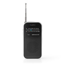 Bærbar FM-radio - AM/FM, Batteri, Analog, Sort