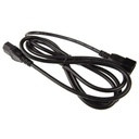 Lysnetkabel 250V 10A, C13 til C14, sort - 2 meter