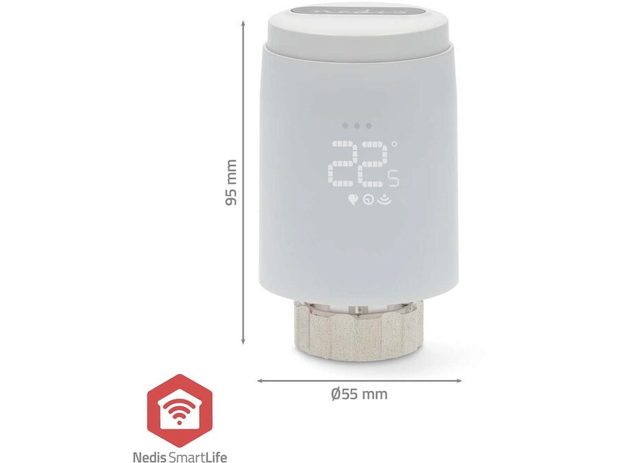 SMARTLIFE Trådløs Radiatortermostat - ZigBee 3.0, LED, Hvid