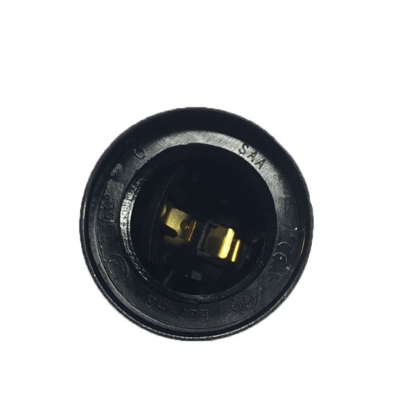 Normalfatning E27, 10 mm, sort