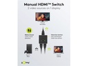 HDMI 2.0 switch - 2 ind til 1 ud, 4K/60Hz, HDCP