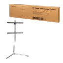 TV gulvstand - 49-70". V-fod, maks. 40kg, Krom
