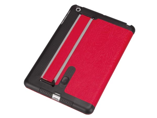 Læder look smart cover til iPAD Mini - Rød