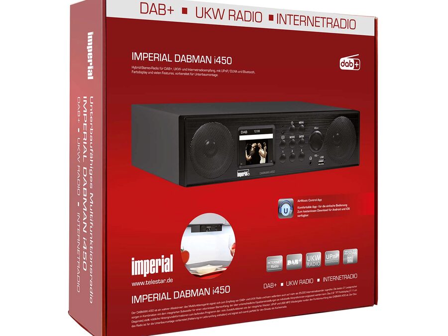 DABMAN i450, FM/DAB+, internetradio, m. bluetooth