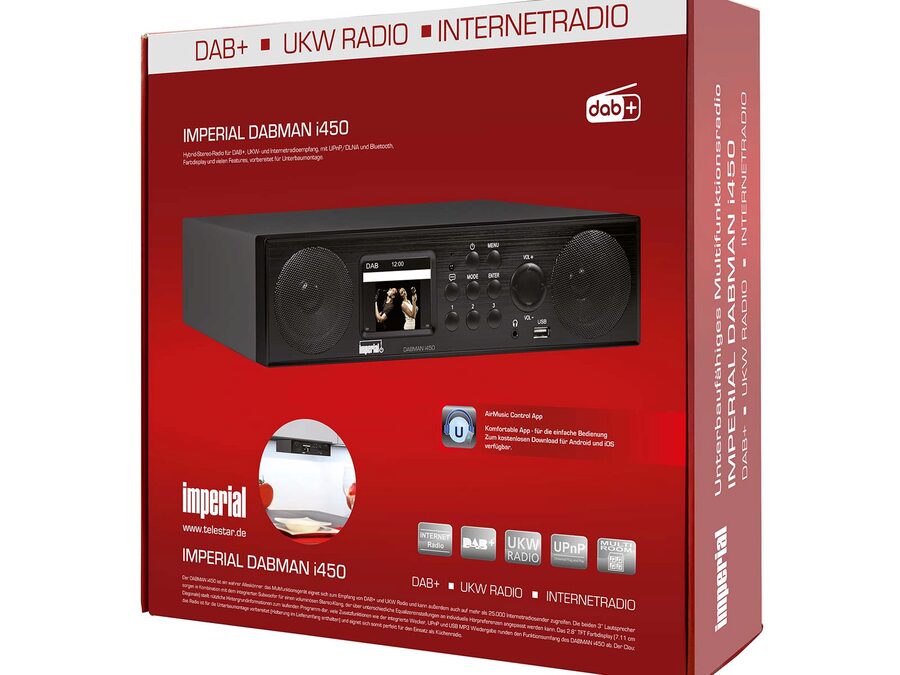 DABMAN i450, FM/DAB+, internetradio, m. bluetooth