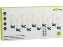 Trådløs LED juletræslys - med clip-on, remote (10 stk.)