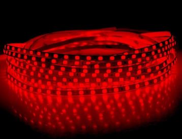 5mm LED strip - 12Vdc, 120 LED/m IP20, Rød (metervare)