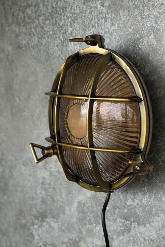 Skot væglampe, udendørs - AHOI E27 Bronze nikkel (IP64)