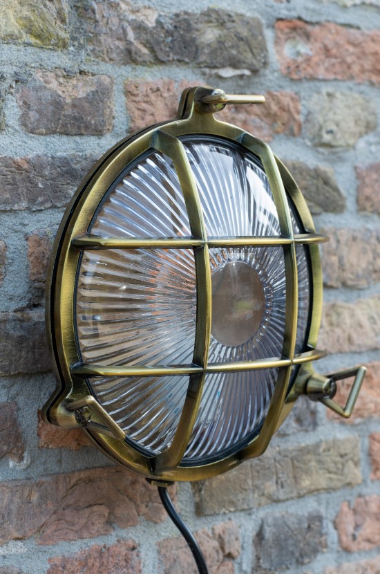 Skot væglampe, udendørs - AHOI E27 Bronze nikkel (IP64)