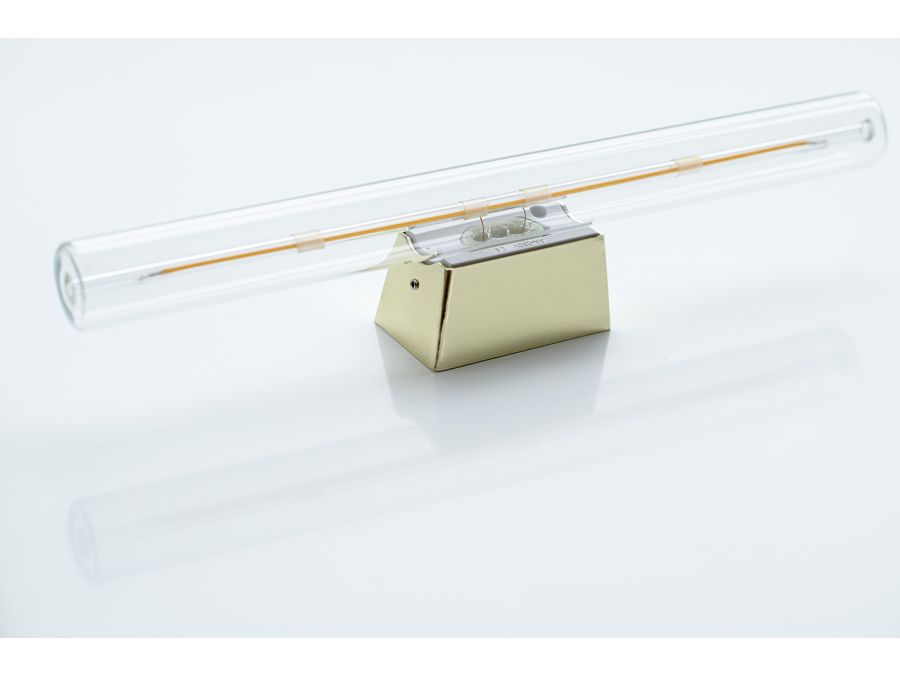 Lampeholder/fatning - S14d, metalisk Guld