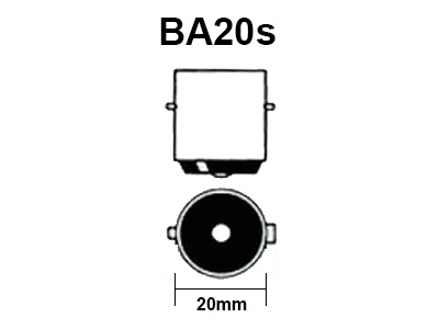 Autolampe - 12V / 35W, Ba20s sokkel (Ø36x67mm)