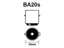 Autolampe - 12V / 35W, Ba20s sokkel (Ø36x67mm)