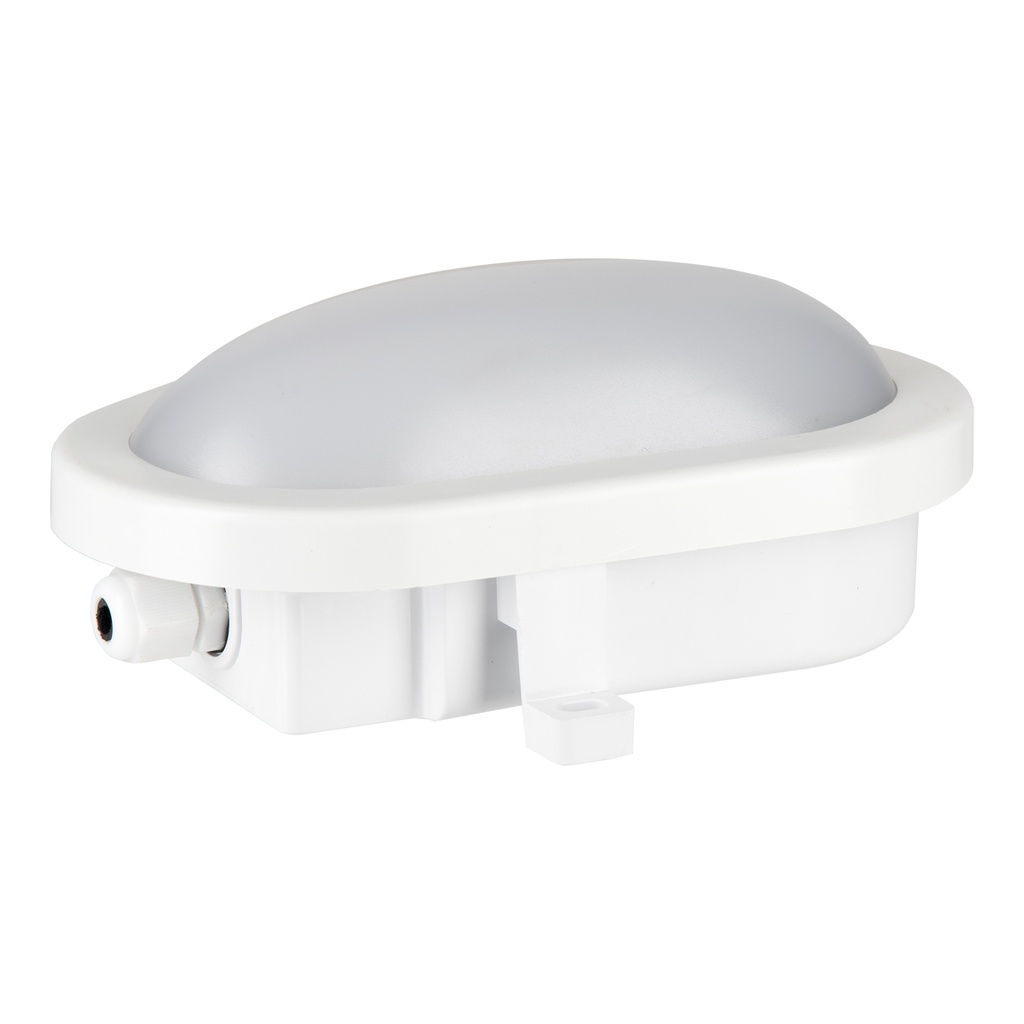 Udendørs LED skotlampe - Oval 6W Neutral Hvid (IP54)