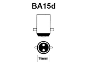 Rørlampe - 240V / 15W, Ba15d sokkel (Ø22x57mm)
