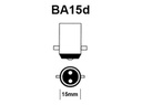 Rørlampe - 240V / 15W, Ba15d sokkel (Ø22x57mm)