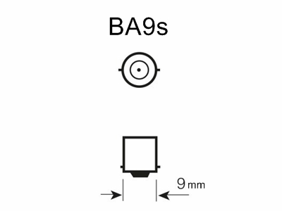 Dværglampe - 24V / 83mA / 2W Tube, BA9s sokkel