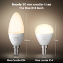 HUE White Luster - 5,7W E14 kronepære, BT