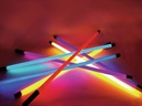 Fluorcerende neonrør - 36W, 134cm x Ø35mm RØD m. netstik