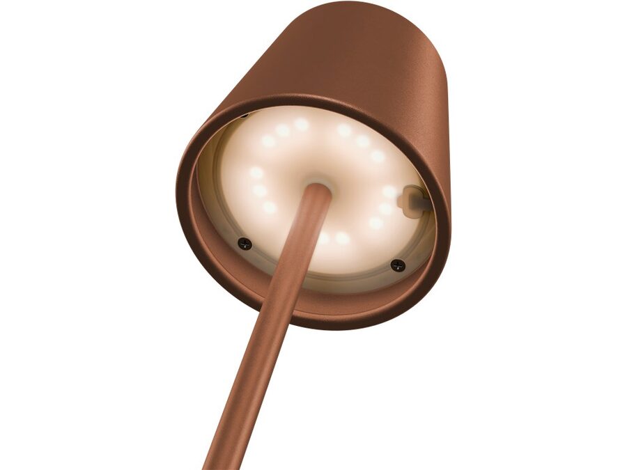 Trådløs LED-bordlampe RGB, bronze (IP44)