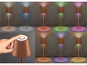 Trådløs LED-bordlampe RGB, bronze (IP44)