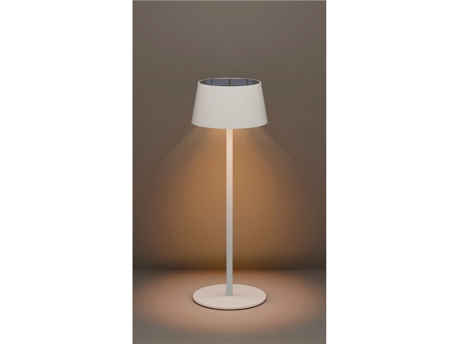 Trådløs LED solar bordlampe, hvid (IP44)