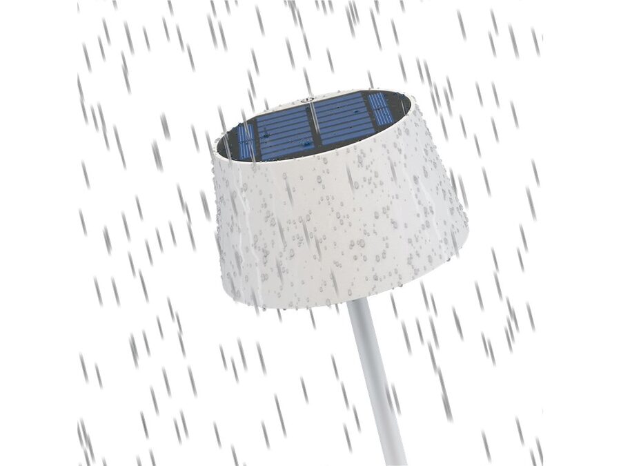 Trådløs LED solar bordlampe, hvid (IP44)