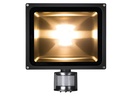 LED facadespot m. PIR - 30W EPISTAR, Varm Hvid (3000K), Sort