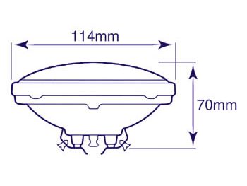 PAR36 Halogenpære - 30W / 6,4V VNSP, Hvid (3000K 200h)