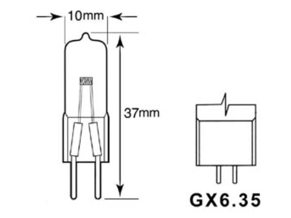 G6.35 halogenstiftpære - 12V / 50W BRL (3400K 50h)
