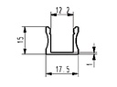 Alu. LED strip profil - Standard U, Diffus (2m)