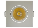 LED indbygningsspot - 230V / 6W kvadrat hvid kip, Varm Hvid