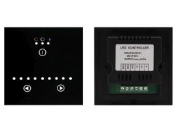 Multifunk. touch RGB LED styring - 3 kanaler, Sort (3 x 4A)