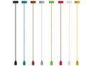 Stofledning m. E27 fatning og baldakin - Brun (1,4m)
