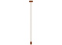 Stofledning m. E27 fatning og baldakin - Brun (1,4m)