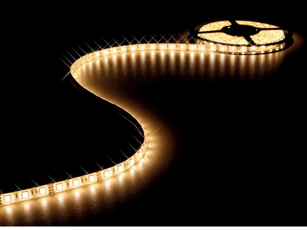 LED strip (IP61) - 12V, 60 LED/m, Varm Hvid (metervare)