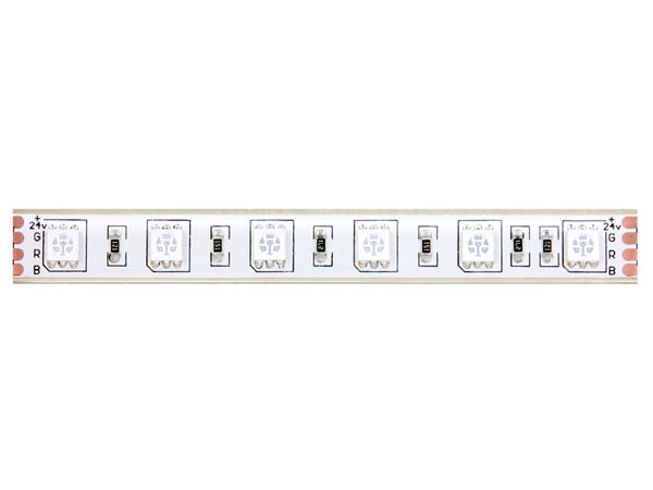 Vandtæt LED strip (IP68) - 24V, 60 RGB LED/m (metervare)