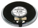 Miniature højttalerelement - 1W, 50ohm, Ø40x4,5mm (IP65)