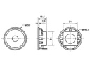 Full range højttaler - 2" 8ohm / 3W, Ø46mm (IP65)