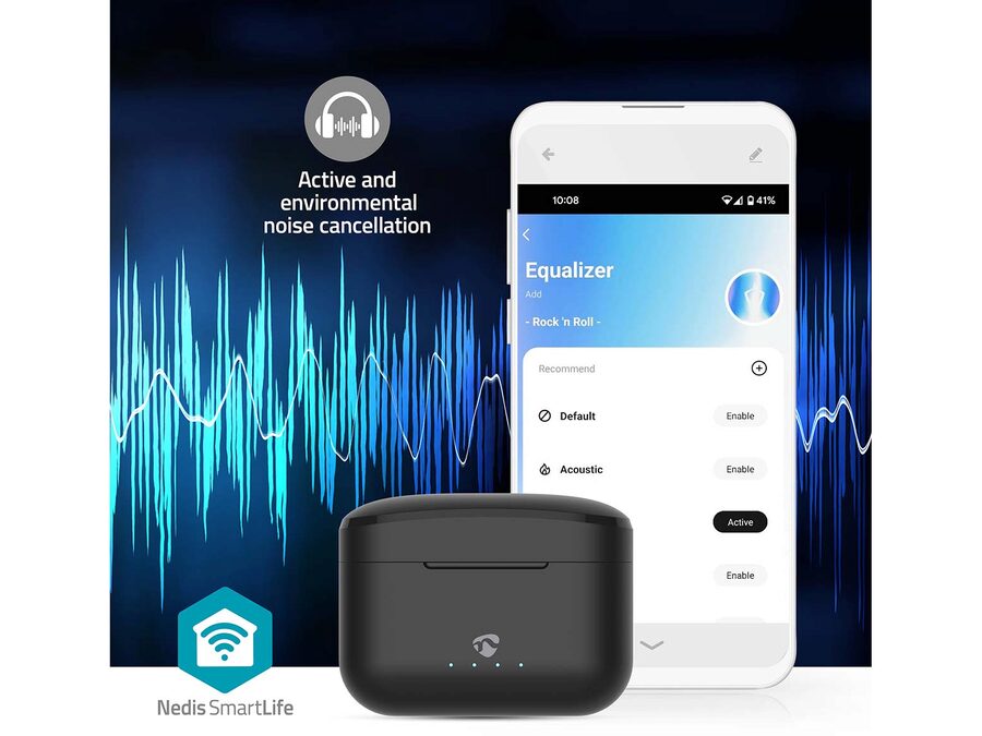 Trådløse Bluetoth hovedtelefoner, Hybrid (ENC+ANC)