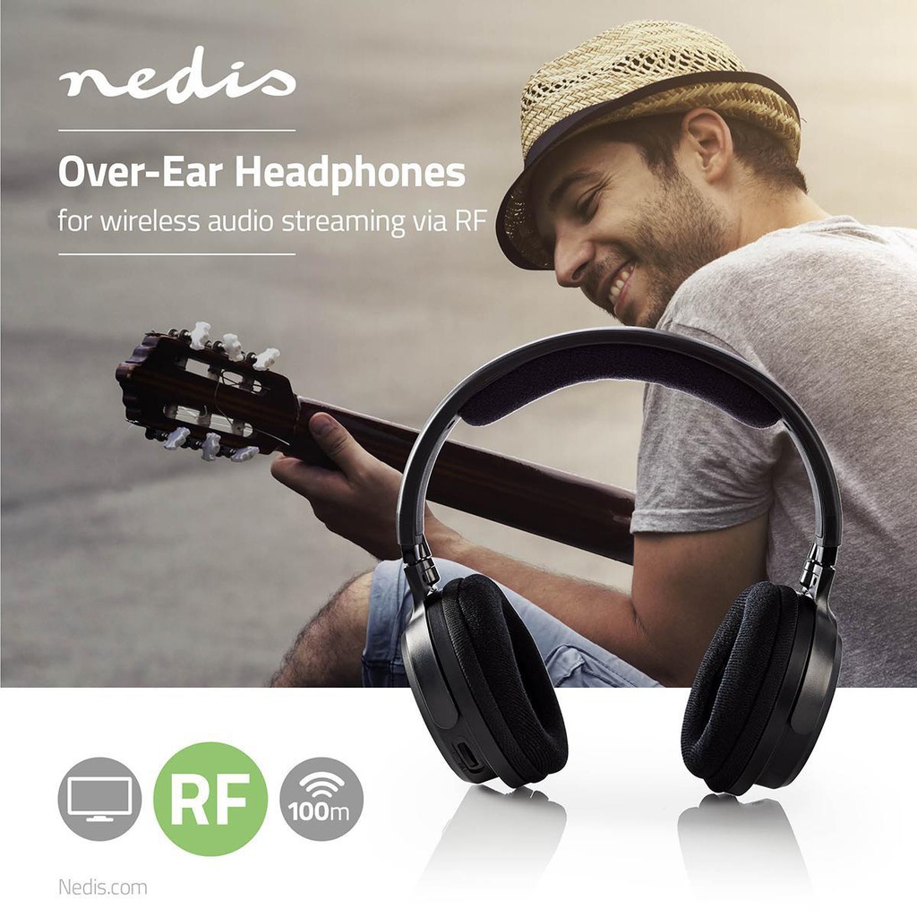Trådløs opladelig HIFI hovedtelefon - Radiofrekvens (RF)