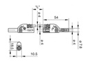 Kontaktbeskyttet testledning - 2x4mm, Stabelbar, Gul (50cm)