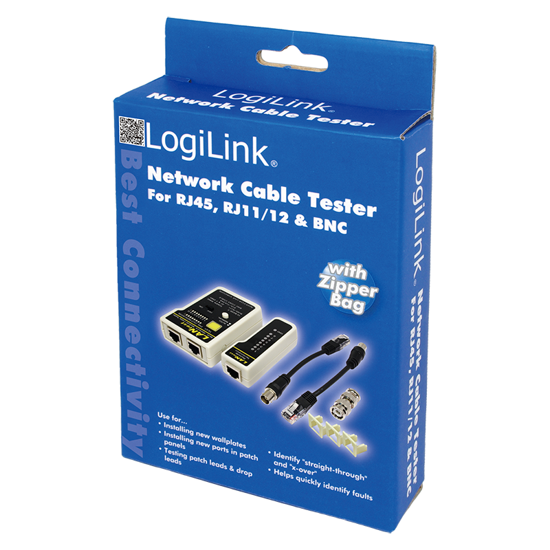 LAN netværkstester (RJ45, RJ12, RJ11, RJ10 og BNC)