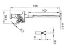 Prof. Prøvepind m. 4mm sidehul, Sort (KLEPS 30)