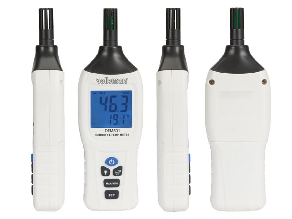 DEM501 Digital termometer & fugtighedsmåler