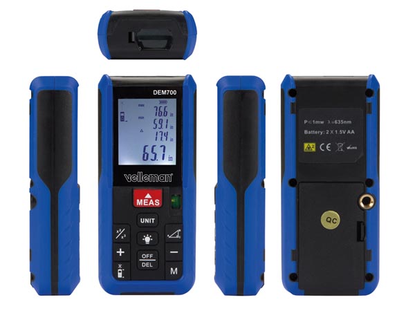 DEM700 Digital afstandsmåler m. laser (60m)
