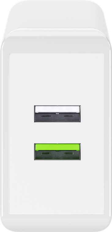 Netadapter - 5Vdc USB-A +QC3.0 USB-A (28W), Hvid